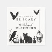 Eet, Drink & Wees eng Gothic Halloweenfeest Servet (Voorkant)