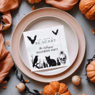 Eet, Drink & Wees eng Gothic Halloweenfeest Servet