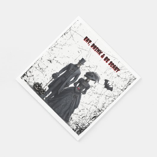 Eet, Drink, wees eng gotische volwassen Halloween- Servet (Hoek)