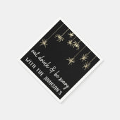 Eet Drink Wees eng Goud Hangende Spinnen Halloween Servet (Hoek)