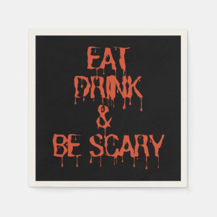 Eet, drink & wees eng Halloween Bloeddruppel Desig Servet