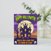 Eet Drink Wees Eng Halloween Feest Feestdagenkaart (Staand voorkant)