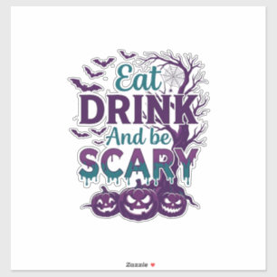 Eet Drink Wees Eng Halloween Griezeltje Boom Pompo Sticker
