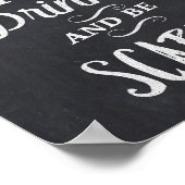 Eet Drink & Wees eng Halloween krijtbord teken Poster (Hoek)