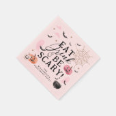 Eet Drink & Wees eng leuk pompoen Halloween feest Servet (Hoek)