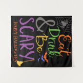 Eet Drink & Wees Enge Nachtspinnen Vleermuizen Hal Wandkleed (Voorkant (horizontaal))