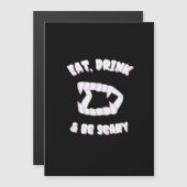 Eet Drink Wees Enge Vampier Minimalistische Stijl (Voorkant / Achterkant)