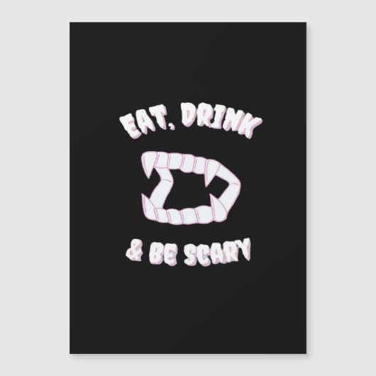 Eet Drink Wees Enge Vampier Minimalistische Stijl (Voorkant)