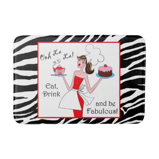 "Eet, drink & wees fantastisch" DIVA vloerkleed Badmat (Voorkant)