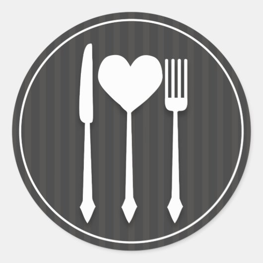 Eet Drink & Wees getrouwd Hart Liefde Sticker (Voorkant)