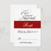 Eet, drink, wees getrouwd Huwelijks RSVP (Voorkant / Achterkant)