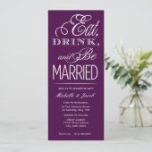 Eet, Drink, Wees Getrouwd Kaart (Staand voorkant)