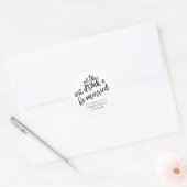 Eet, drink & wees getrouwd Persoonlijk Ronde Sticker (Envelop)