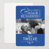 Eet, drink & wees getrouwd - plaatskaarten (Voorkant / Achterkant)