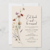 Eet Drink Wees getrouwd Repetitie Diner Kaart (Voorkant)