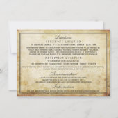 Eet, Drink & Wees Getrouwd Vintage Bruiloft Kaart (Achterkant)