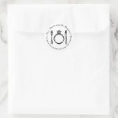 Eet Drink Wees Getrouwd Zwart Wit Ring Ronde Sticker (Tas)