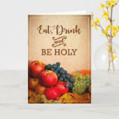 Eet, Drink & Wees Heilige Feest van de Tabernakele Kaart (Gele Bloem)