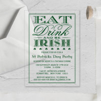 Eet, Drink & Wees Iers St. Patrick's Dag