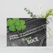 Eet, Drink & Wees Iers St. Patrick's Day Kaart (Staand voorkant)