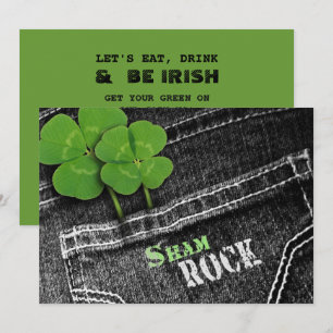Eet, Drink & Wees Iers St. Patrick's Day Kaart