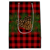 Eet, drink, wees lekker - Holiday pinecone red pla Medium Cadeauzakje (Achterkant)