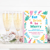 Eet Drink & wees Merry Party Uitnodiging Sjabloon
