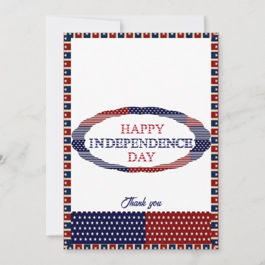 Eet Drink & Wees Patriottisch 4 juli Barbecue Part Kaart (Achterkant)