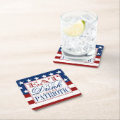 Eet, Drink & Wees Patriottisch | 4 juli Partij Kartonnen Onderzetters (Insitu)