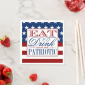 Eet, Drink & Wees Patriottisch | 4 juli Partij Servet (Insitu)