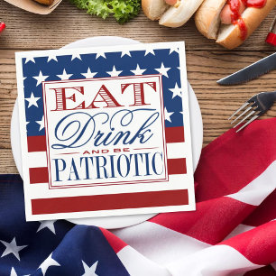 Eet, Drink & Wees Patriottisch   4 juli Partij Servet