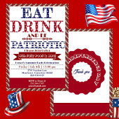Eet Drink & Wees Patriottisch 4th Juli Zwembad & B Kaart