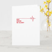 Eet Drink Wees Schattig Cool Uniek Kaart (Gele Bloem)