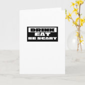Eet Drink Wees Schattig Grappig Trendy Kaart (Gele Bloem)