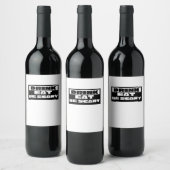 Eet Drink Wees Schattig Grappig Trendy Wijn Etiket (Flessen)