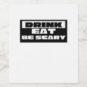 Eet Drink Wees Schattig Grappig Trendy Wijn Etiket (Enkel label)