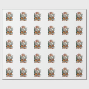 Eet Drink Wees Schrikwekkend Skelet Halloween Pomp Cadeaupapier