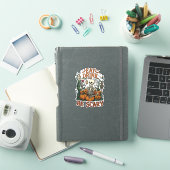 Eet Drink Wees Schrikwekkend Skelet Halloween Pomp Sticker (iPad Cover)