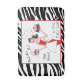 "Eet, Drink & wees verbluffend" DIVA Rug Badmat (Voorkant Verticaal)