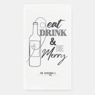 Eet, Drink & Wees Vrolijk Aangepaste Papieren Eets Servet