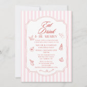 Eet Drink & wees vrolijk Corporate Christmas Party Kaart (Voorkant)