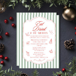 Eet Drink & wees vrolijk Corporate Christmas Party Kaart