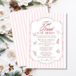 Eet Drink & wees vrolijk Corporate Christmas Party Kaart