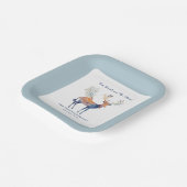 Eet Drink Wees vrolijk feestelijke rendieren kerst Papieren Bordje (Gebogen)