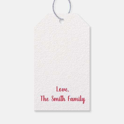 Eet Drink Wees vrolijk gepersonaliseerd feest & ca Cadeaulabel (Achterkant)