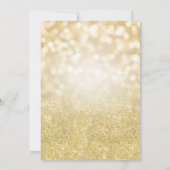 Eet, Drink Wees vrolijk Gold Bokeh Holiday Xmas Kaart (Achterkant)