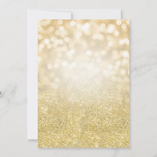 Eet, Drink Wees vrolijk Gold Bokeh Holiday Xmas Kaart (Achterkant)