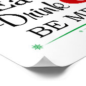 Eet, drink & wees vrolijk kerst kunst poster (Hoek)