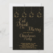 Eet Drink Wees vrolijk kerstfeest Kaart (Voorkant)