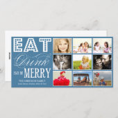 EET, DRINK & WEES VROLIJK | KERSTKAART COLLAGE (Voorkant / Achterkant)